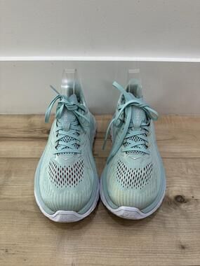 Hoka One One Clifton Edge Shoes Womens Size 7.5 Green Mesh Running Sneakers